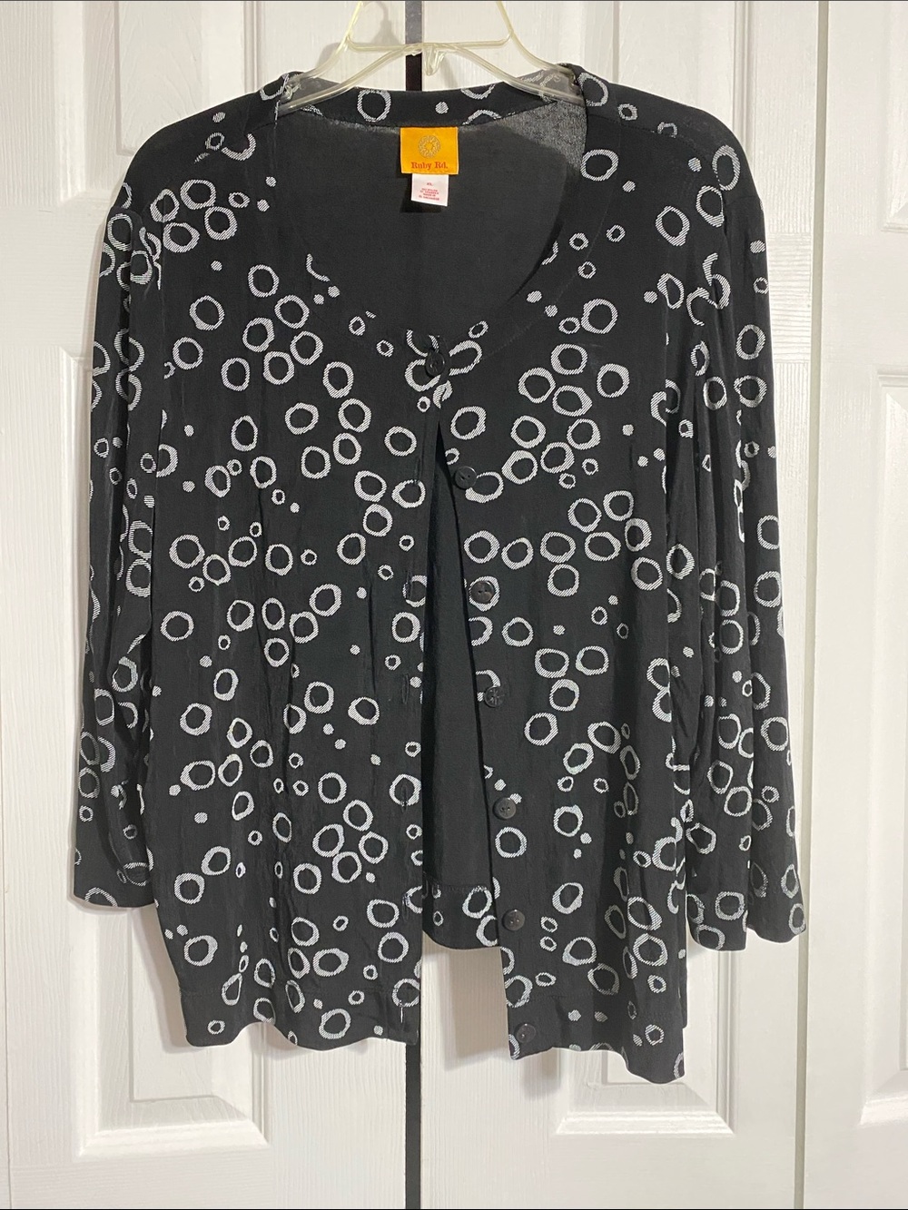Ruby Rd Tunic knit Top Shirt Blouse jacket size XL